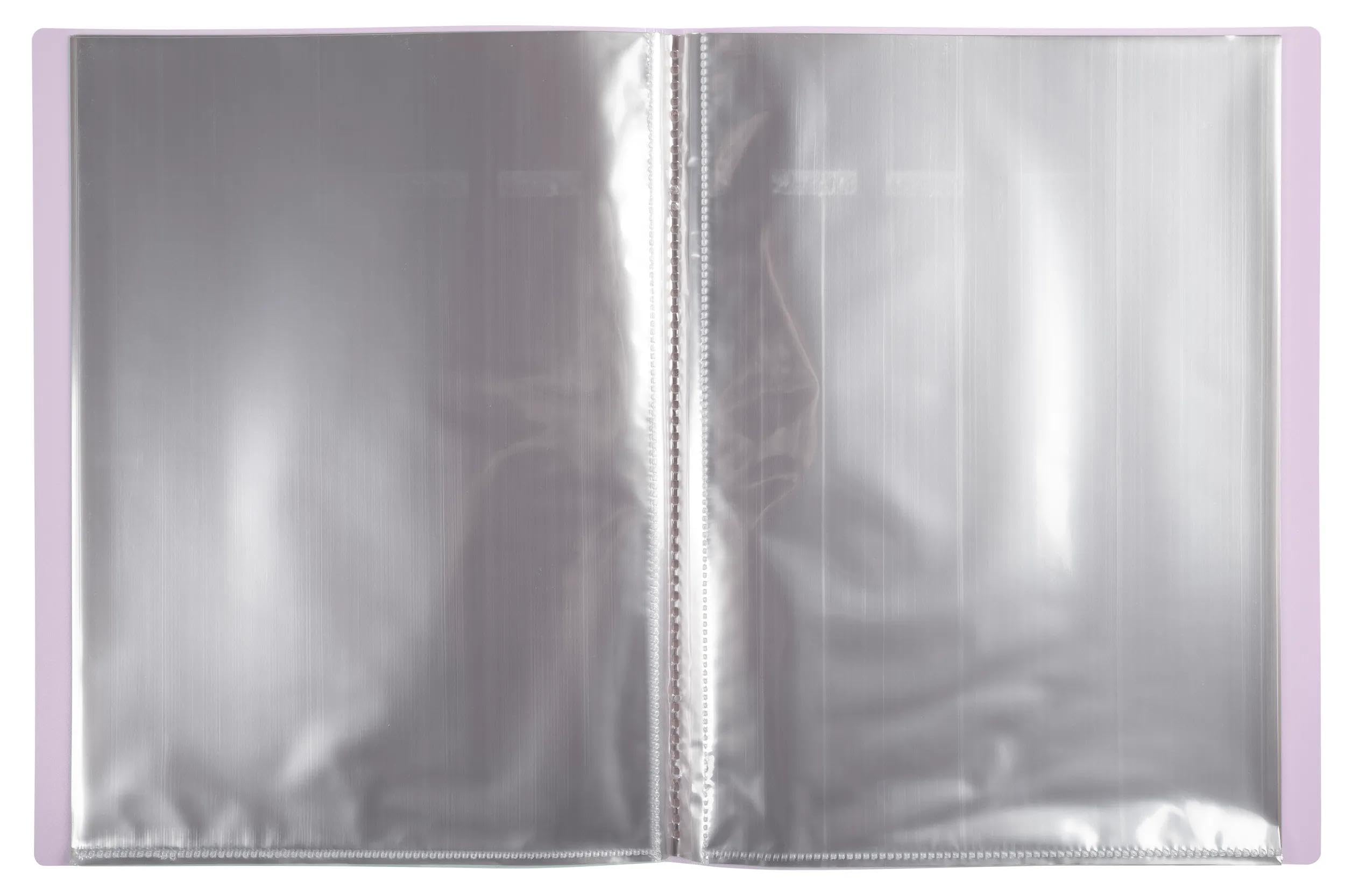 Exacompta 88260E 20er Pack Sichtmappe Aquarel aus blickdichtem Kunststoff DIN A4 mit 20 Klarsichthüllen, 40 Sichten, perfekt für die Schule und das Büro Aktenhülle, Prospekthülle, farbig sortiert