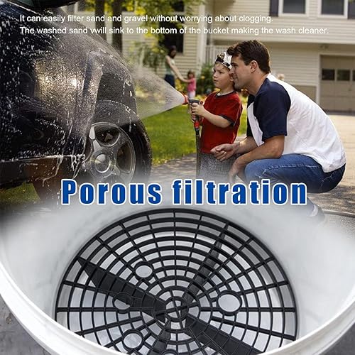 Miniatura 5 de Suvnie Juego de 2 cubos de lavado de autos, trampa de suciedad para lavado de autos y kit de detalles, inserto a prueba de polvo para lavar camiones