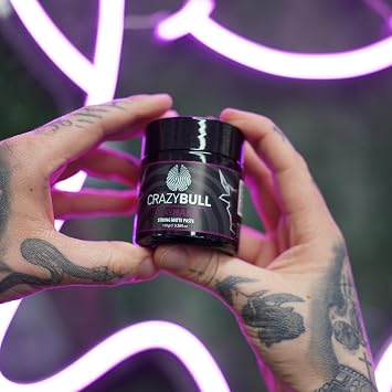 Crazy Bull Hair Paste Play Hard - Defining & Finishing Hair Styling Texturiser & Volumiser - Ultra-Strong Hold Hair Product for Men & Women - Natural Matte Finish, No Shine, Water Soluble, Vegan