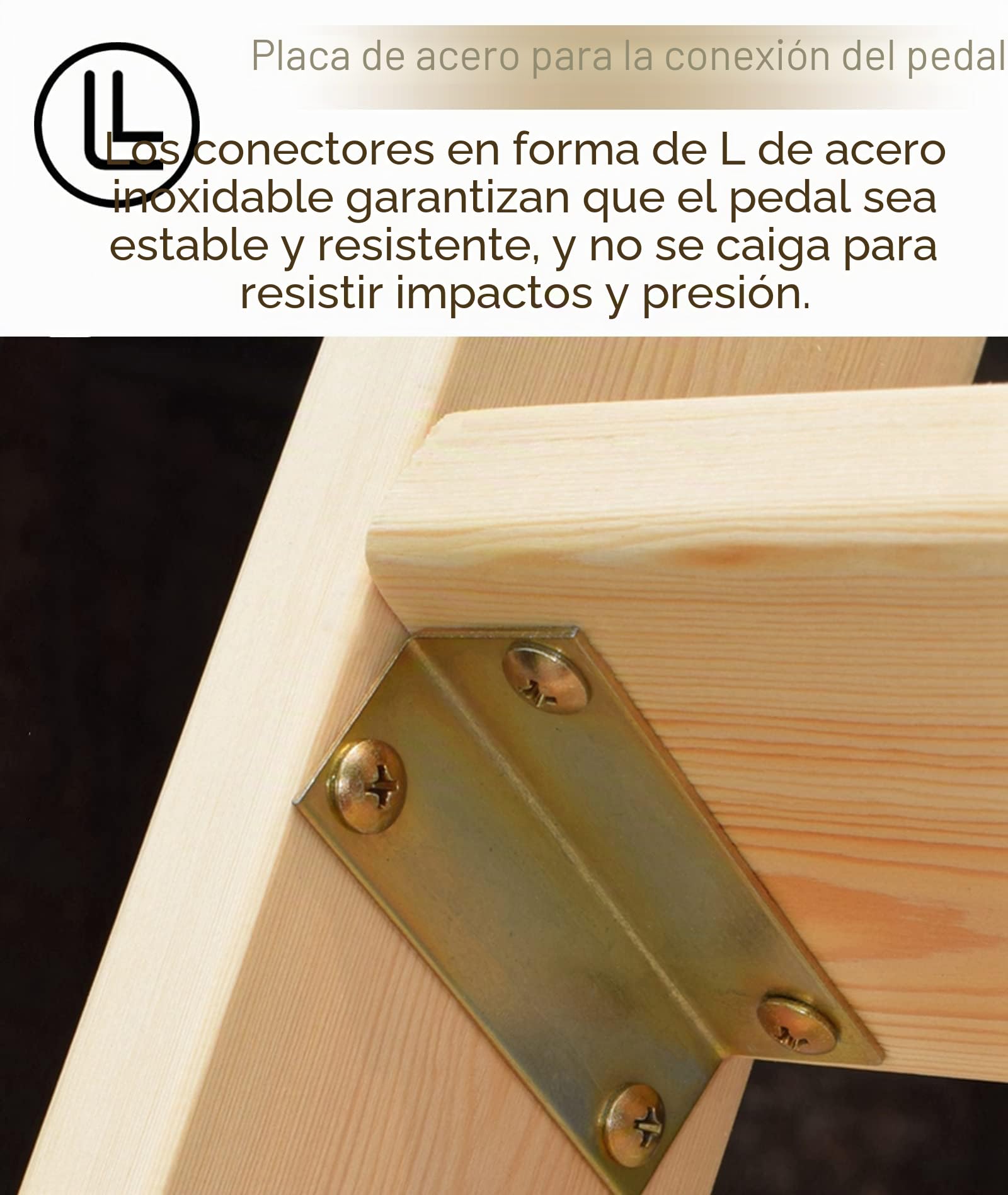 Scala angolare in legno per letti a castello, dimensioni da 100 a 225 cm, design robusto a forbice con ferramenta, perfetta per camere da letto/cabine, 3-8 gradini