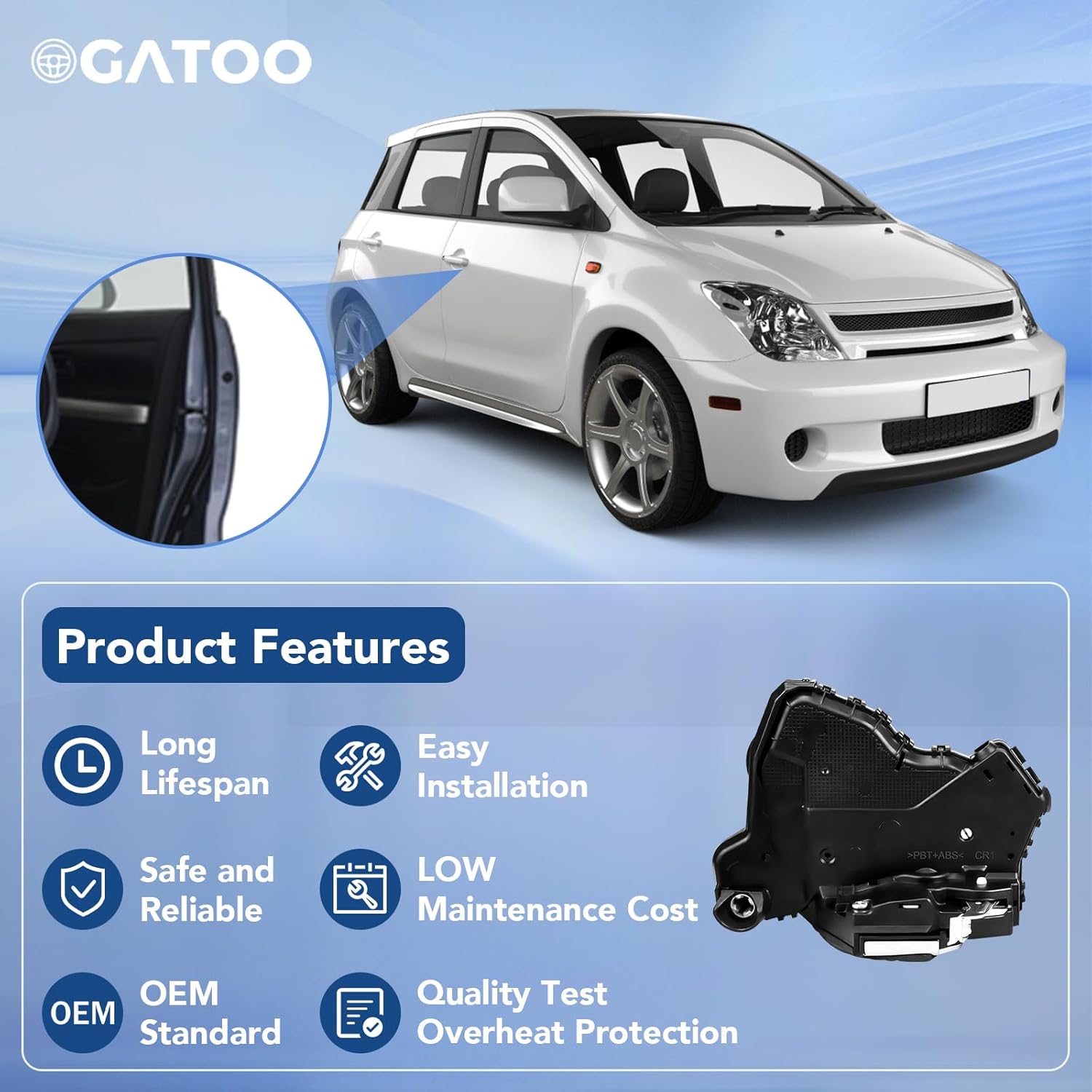 Front Right Passenger Side Door Lock Latch Actuator Fit for 2003 2004 2005 2006 2007 2008 Toyota Corolla Matrix, 02-06 Toyota Camry, 06-2011 Toyota Sienna, 05-10 Scion tC, 04-06 Scion xA