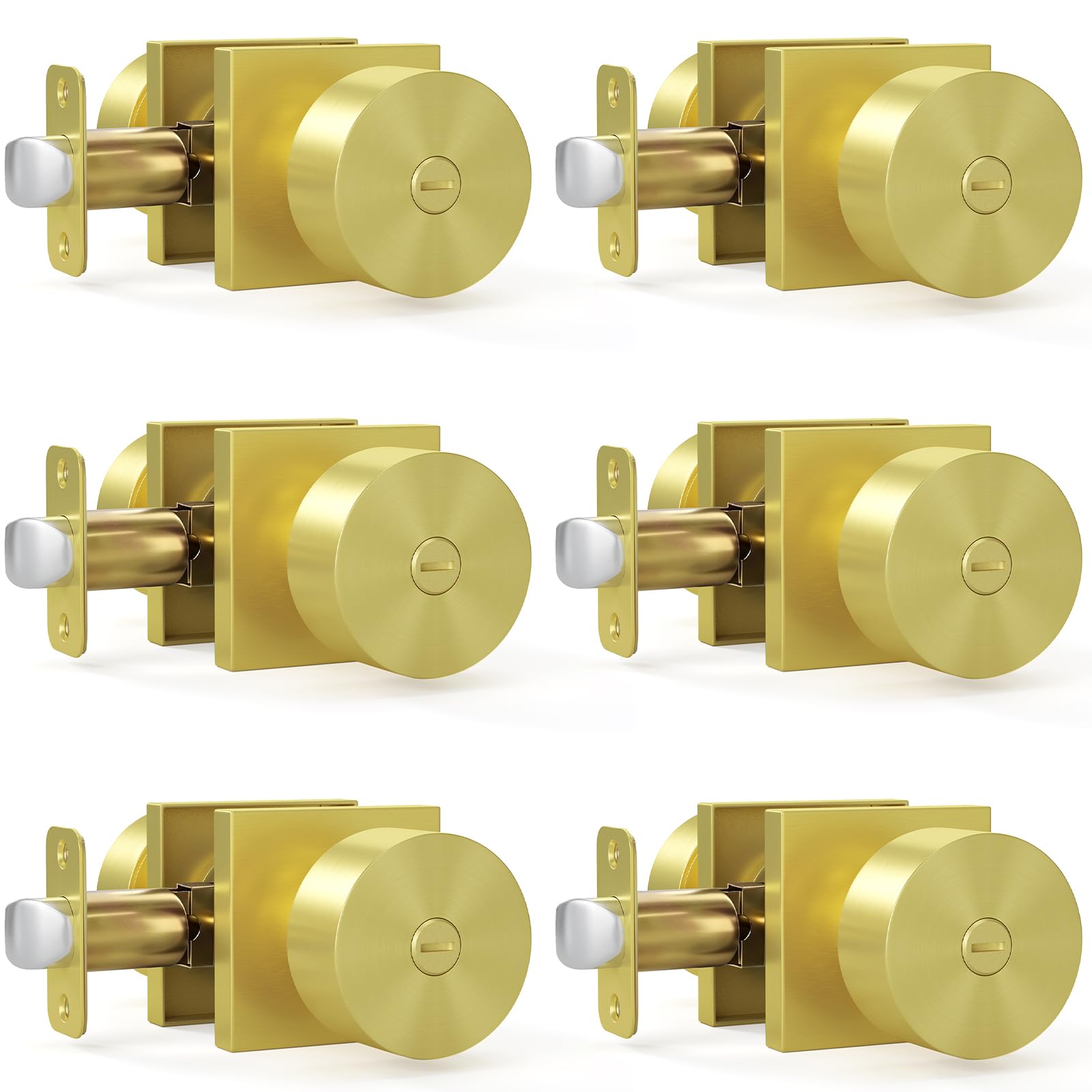 HOSOM Matte Black Door Knobs with Lock & Key -31