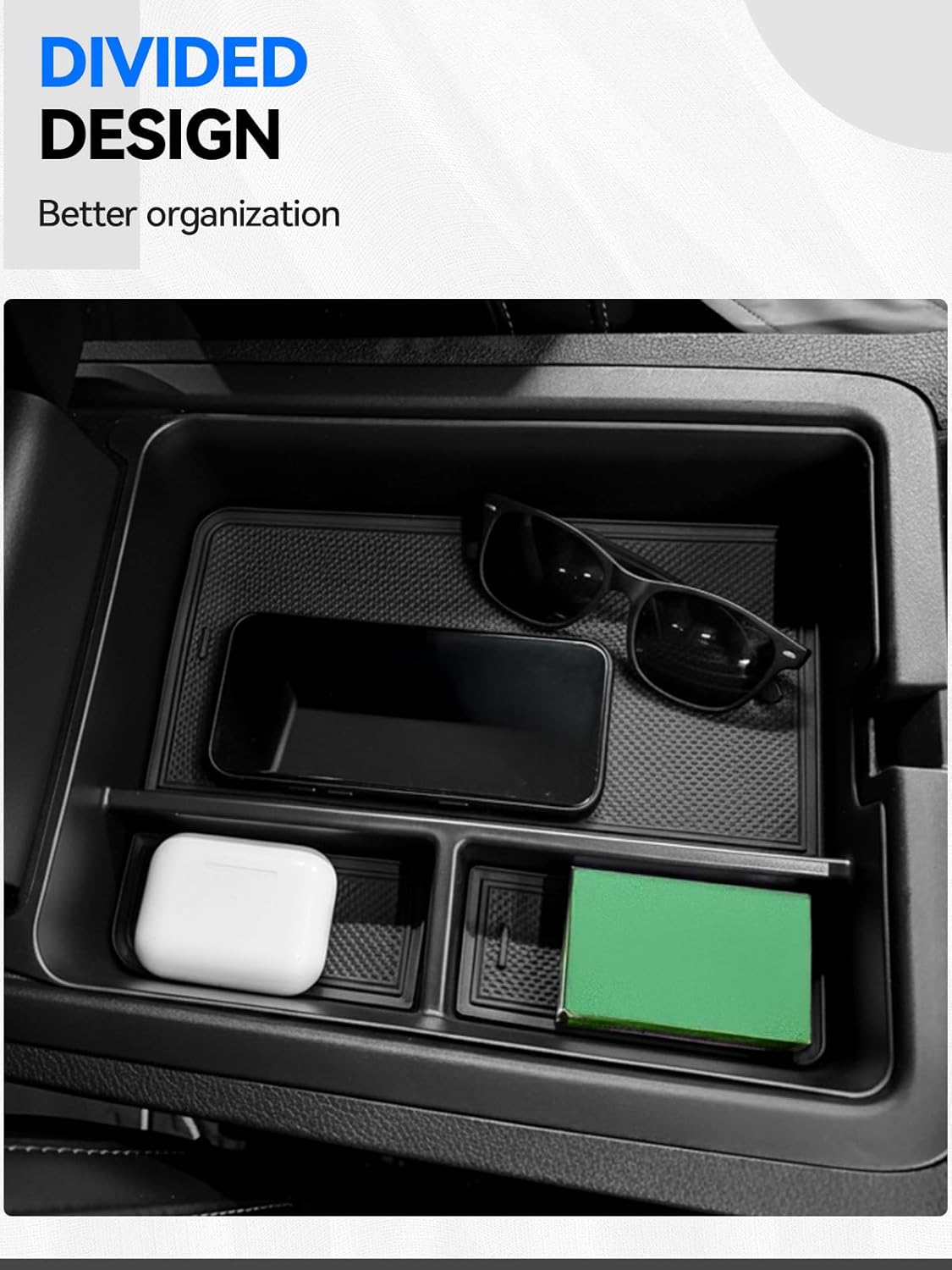 ELECFRESH 4PCS Center Console Organizer Tray for 2023-2026 Honda Pilot 2024-2026 Honda Ridgeline&Passport Accessories, Armrest Storage Box and Divider, Hidden Storage Box and Cup Holder