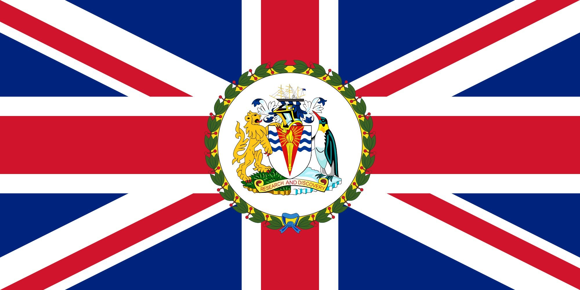 Drapeau XL Commissioner of the British Antarctic Territory grand pavillon territoire antarctique