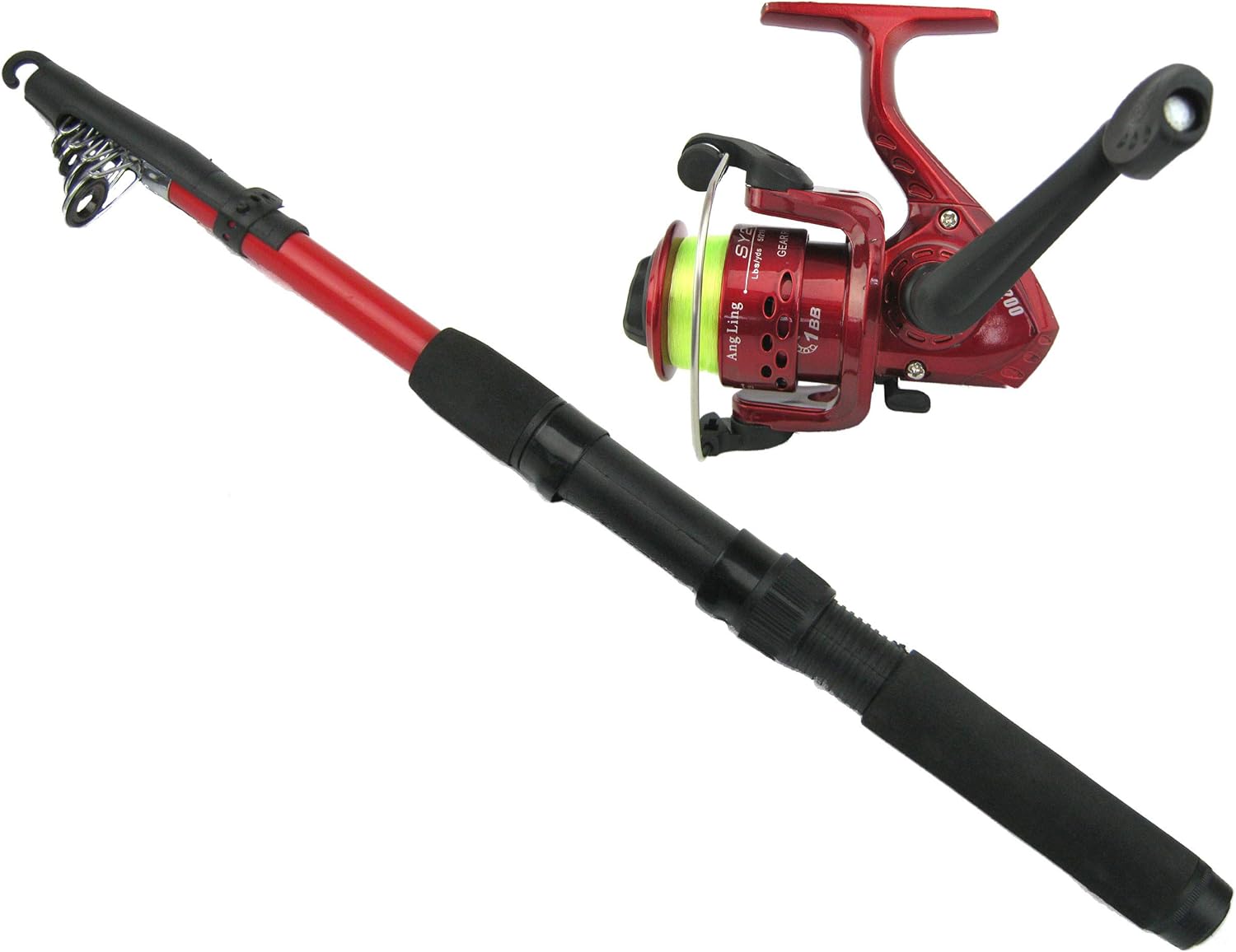 2m Spinning Coarse Telescopic Fishing Rod & Reel Combo with SY200 Reel