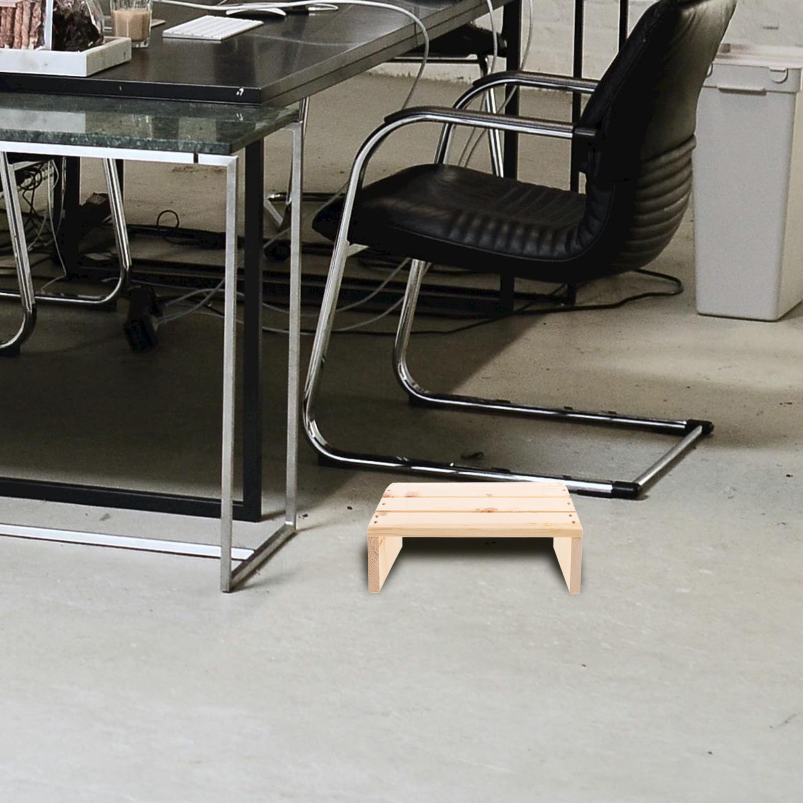 Healeved Poggiapiedi Ergonomico Inclinato per Scrivania in Legno Massello Supporto Confortevole e Sollievo dal Dolore per Ufficio e Casa