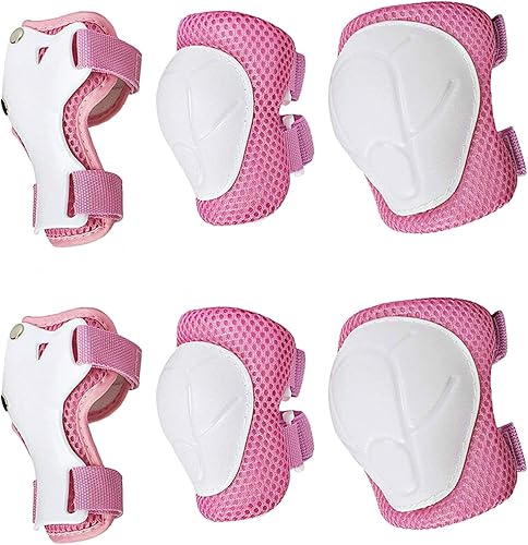 Kids Knee Pads and Elbow Pads Set with Wrist Guards for Roller Skating - Knee Pads for Kids 3-14 Years Toddler Kneepad for Girls Boys Baby