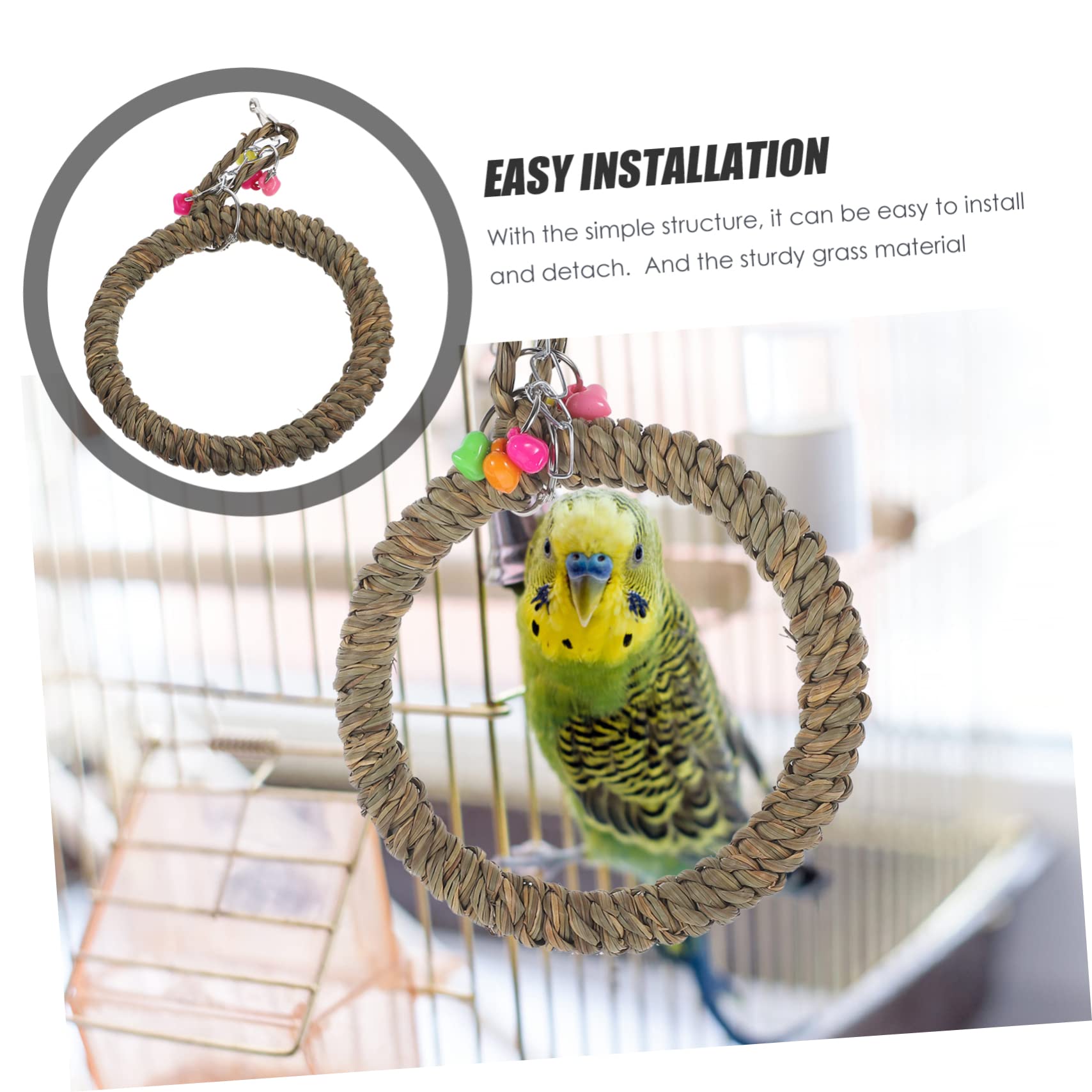 minkissy 5 Pezzi Supporto Per Trespolo Per Pappagalli Altalena Per Uccelli Giocattolo Per Calopsitte Set Da Gioco Decorativo Per Gabbia Per Uccelli
