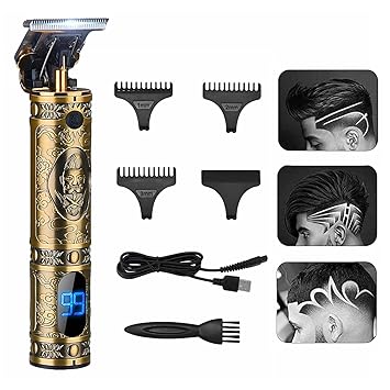 Pro Cordless Hair Clippers & Trimmer Professional Haircut & Grooming Kit for Men Rechargeable LED Display