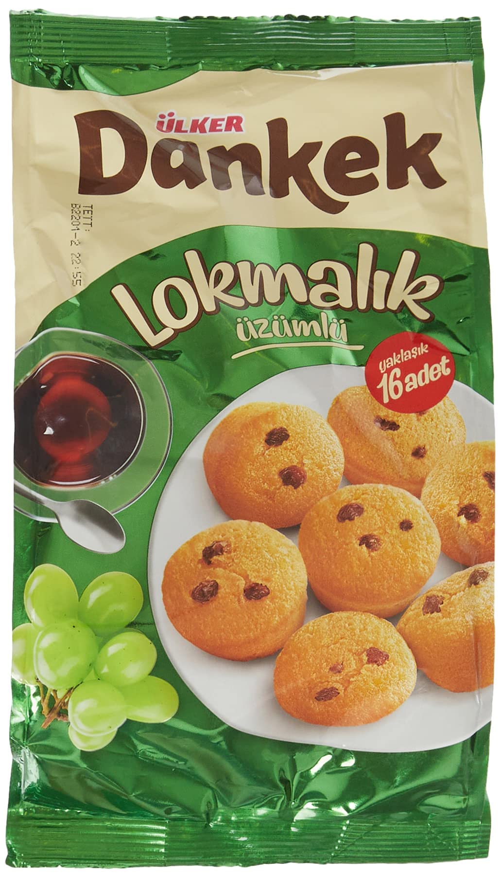 ÜLKER Dankek Lokmalık Üzümlü Kek, 160 Gr