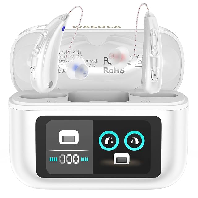 Hearing Aids for Seniors Hearing Aids with Bluetooth Rechargeable Hearing Aids with LED Digital Display FSA HSA Eligible