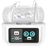 Hearing Aids for Seniors,Hearing Aids with Bluetooth, Rechargeable Hearing Aids with LED Digital Display, FSA&HSA Eligible, Intelligent Noise Cancellation, 5 Levels of Volume Adjustment, Hearing Amplifiers with APP, Easy to Use and Clear Sound