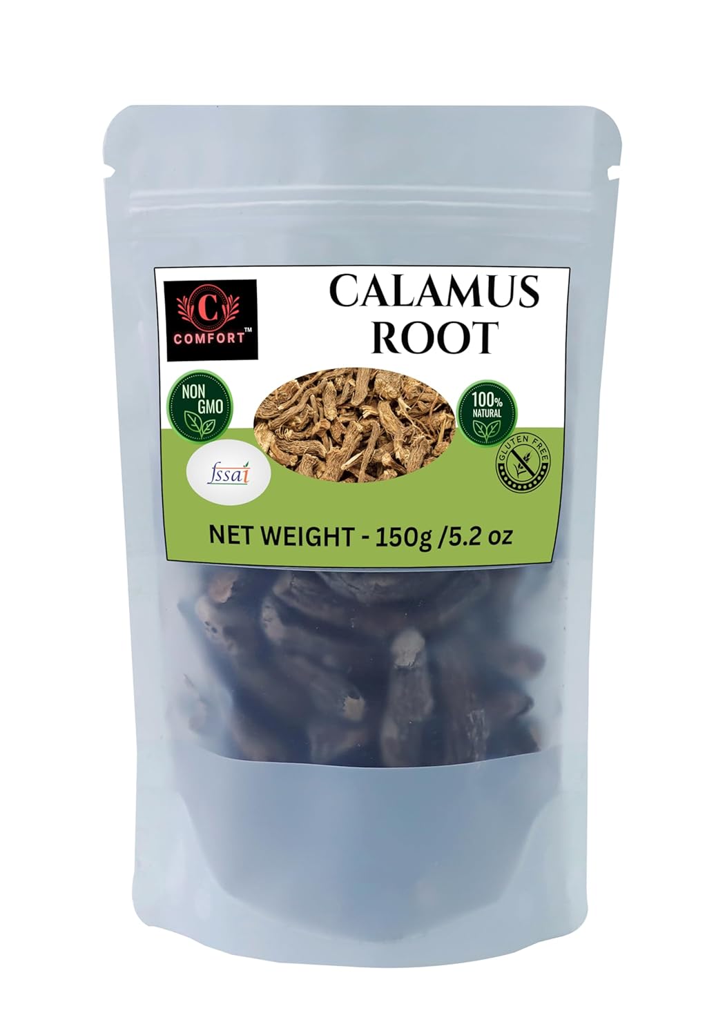 COMFORT TM - 5.2 Ounce Organic Calamus Root Whole Loose Dried Herb for Skin, Stomach Health Benefits Herbal Tea - Image 2