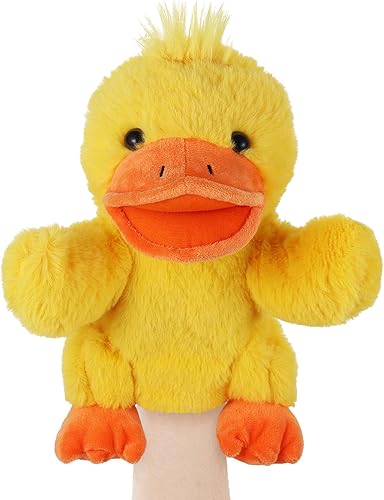 Miniatura 16 de Títeres de mano de animales de 11 pulgadas, tortuga marina de peluche, dinosaurios, juguetes de marionetas de mano, juguetes de juego de rol