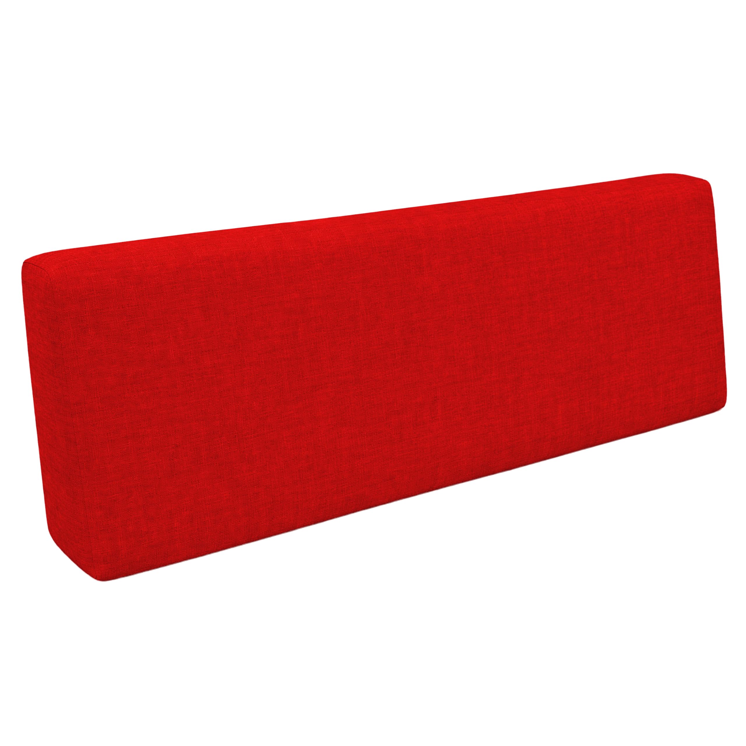 POKAR Euro Pallet Pillow - 1x back cushion 120x40cm, cold foam, removable covers, Home and Garden Furniture DIY, pillow-backrest, for summer house sofa, indoor outdoor, without pallets, Red