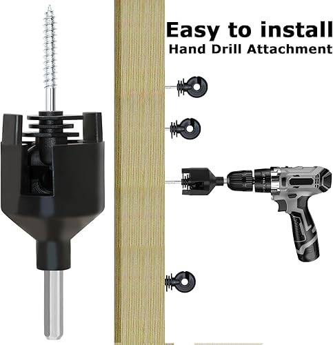 Miniatura 5 de BESTEEL Alambre de polietileno eléctrico mejorado de 660 pies, 656.2 ft de diámetro, 18 pulgadas de diámetro, alambre eléctrico portátil de esgrima