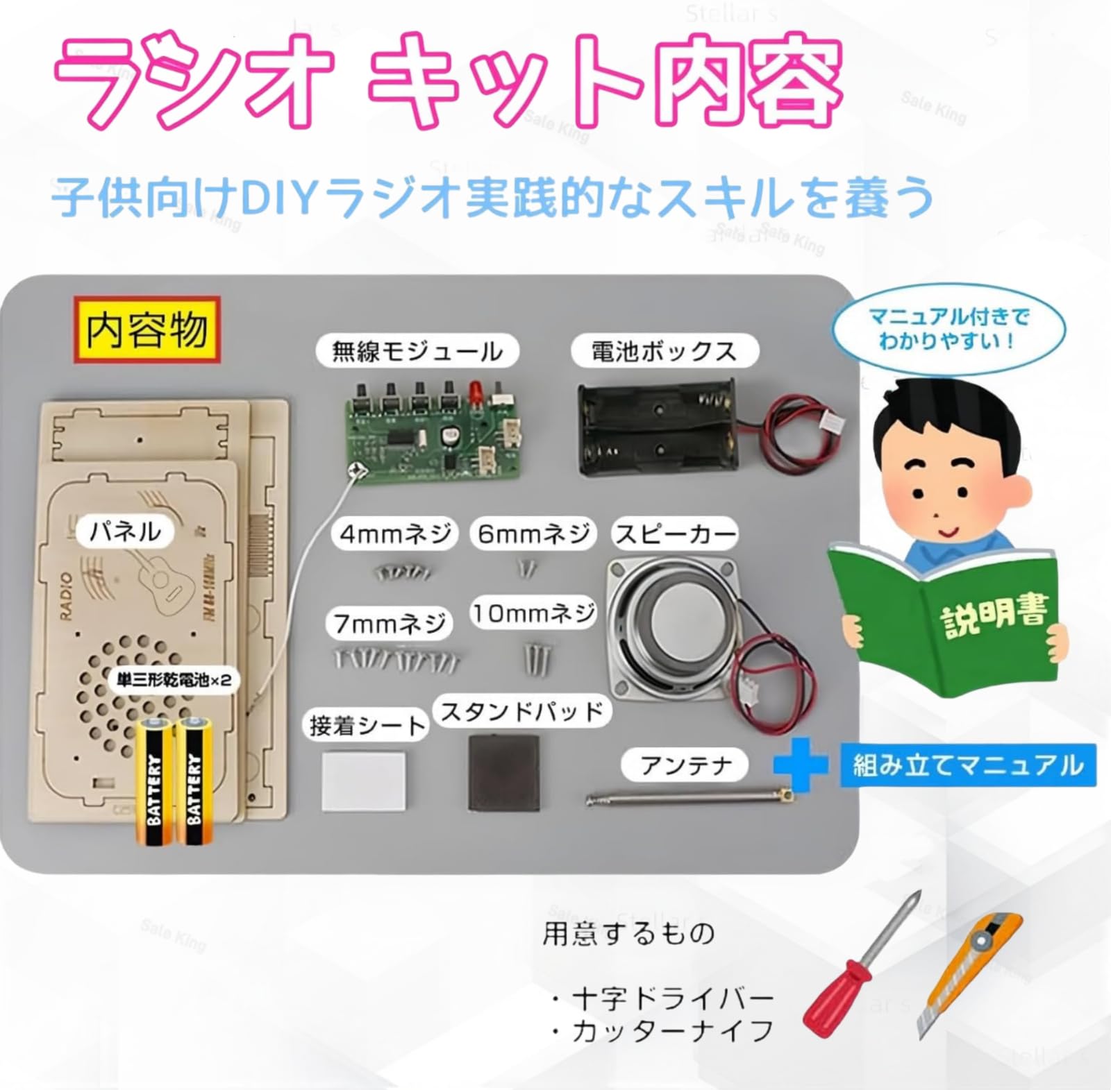 Amazon.co.jp: fmラジオ キットラジオ キットラジオ 手作りキット電子 