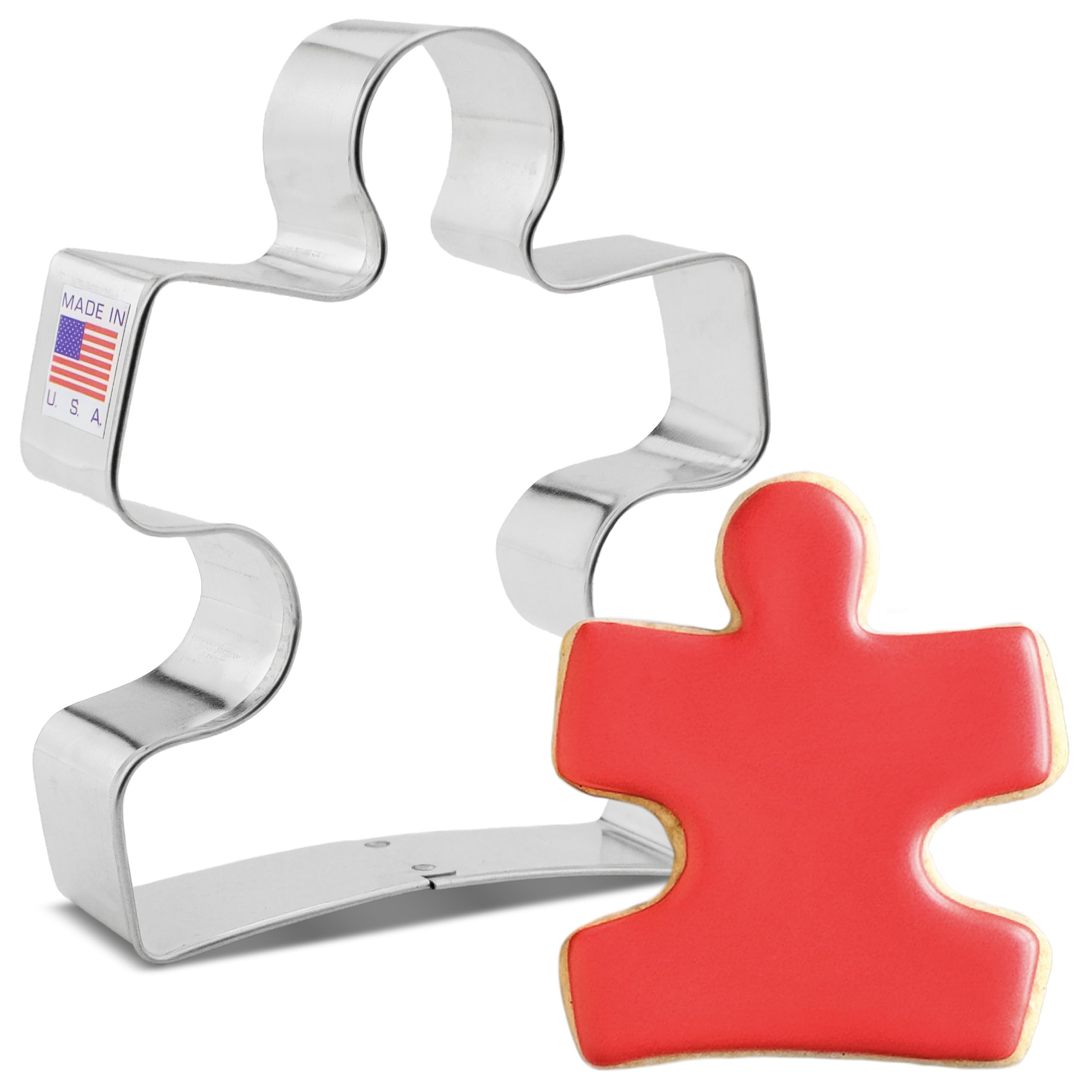 Puzzle Piece (From the Vault) Cookie Cutter, 4.25" Made in USA by Ann Clark