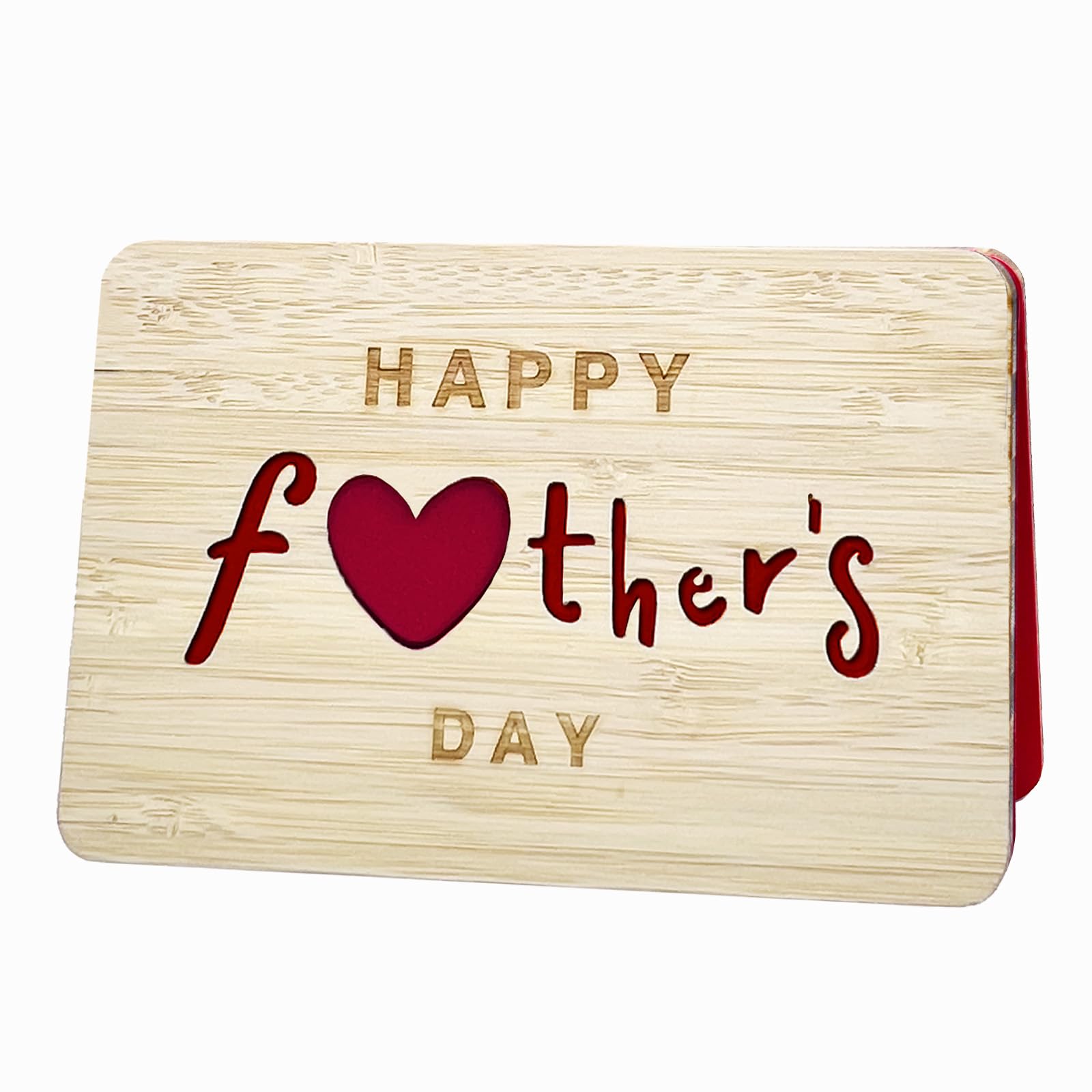 Wooden Father's Day Card,Birthday Cards for Dad,Everlasting Keepsake Card,Unique Desk Display Gift for Dad