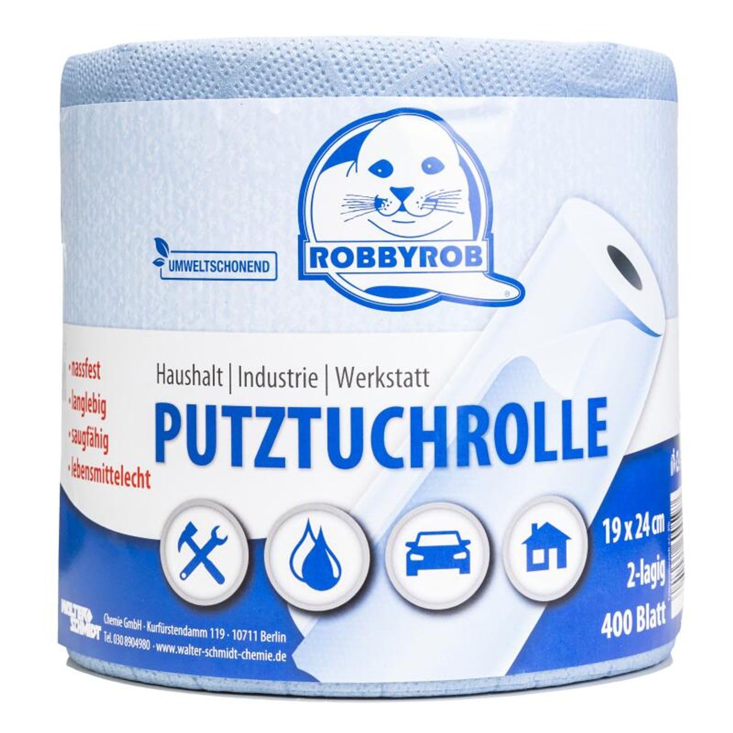 6 x 400 arkuszy XXL rolka ręczników papierowych jednorazowe rolki kuchenne 19 x 24 cm