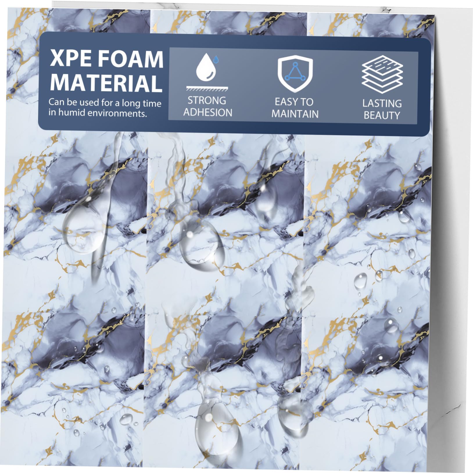 40 Piezas Azulejos de Imitación Mármol Autoadhesivos para Cocina y Baño Paneles de Pared Peel And Stick para Encimeras y Decoración de Dormitorios Fácil Instalación y Mantenimiento