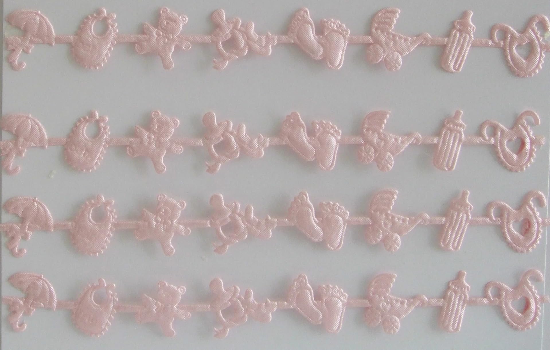Vsorce4u 2 x 32pcs Pink Baby Embellishments for Crafting Card Making Scrapbooking Art & Craft