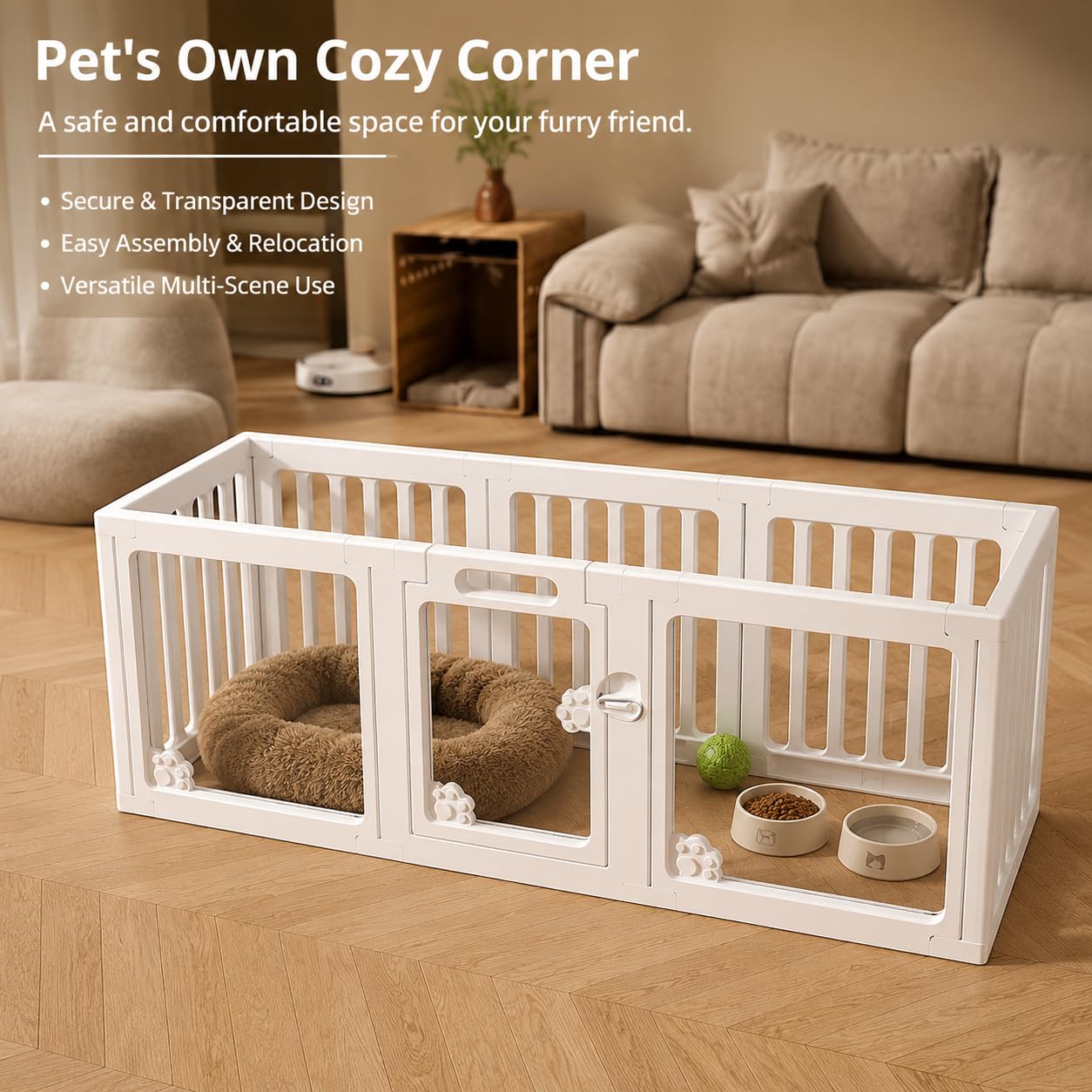 kowaku per Animali Domestici Componibile Gabbia Portatile Box Plastica Spessa Struttura Durevole Adatto per Animali Domestici in Casa Taverna