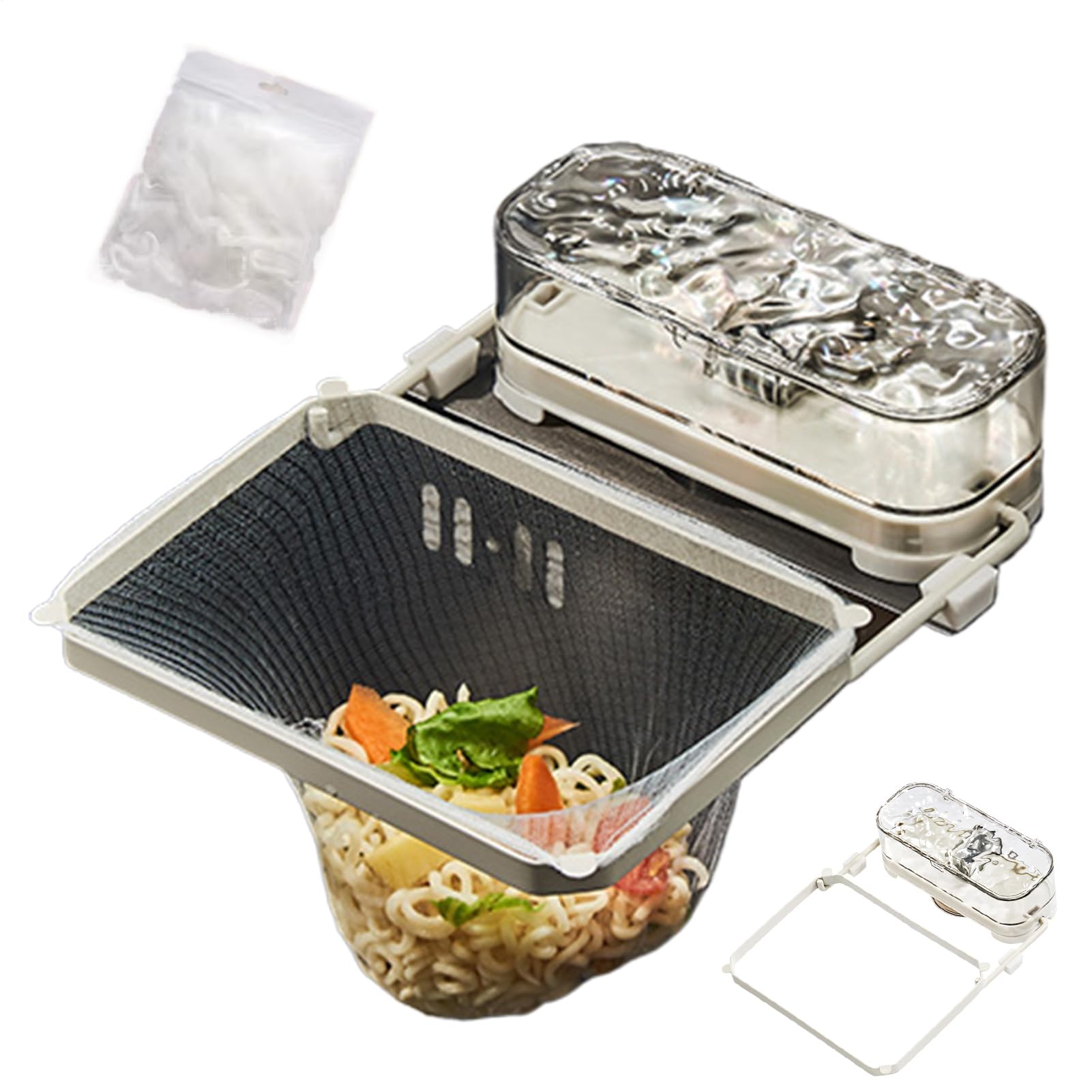 Panier d'évier de cuisine avec support d'angle à ventouse ultra pratique