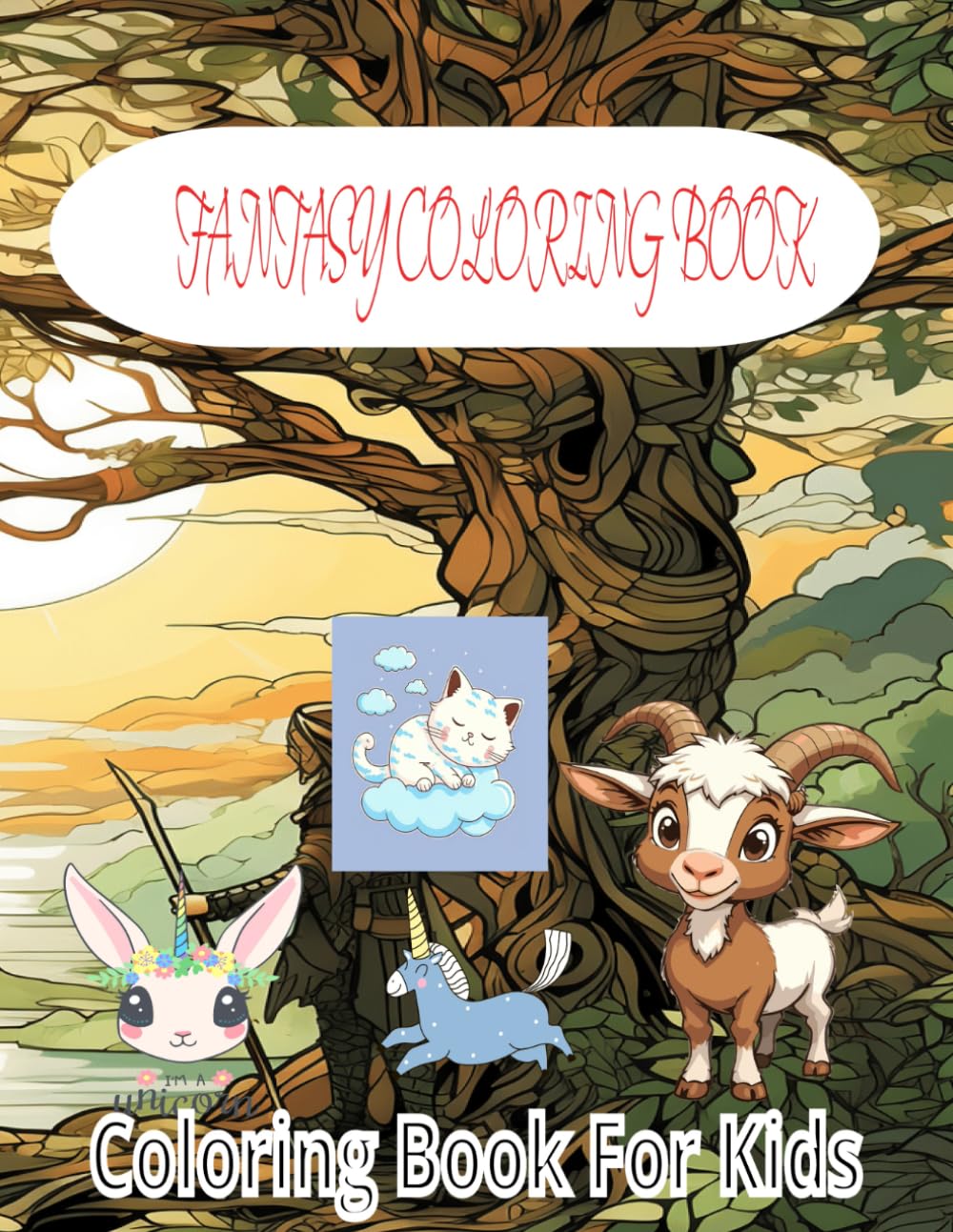 Enchanted Critters: A Fantasy Animal Coloring Adventure book for Kids & Adults