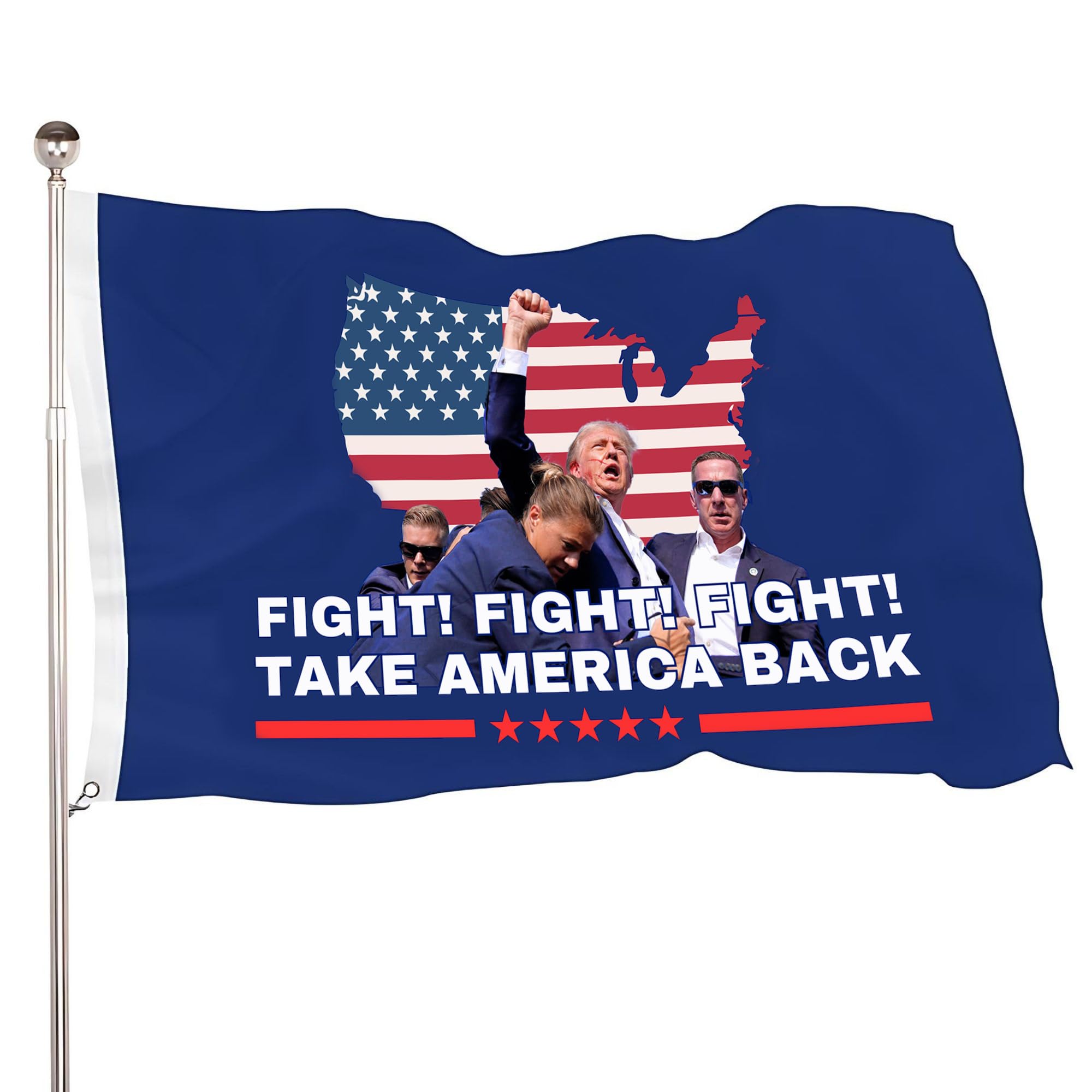 3'x5' Trump Shooting Fight Flag You Missed Flag Trump 2024 150D
