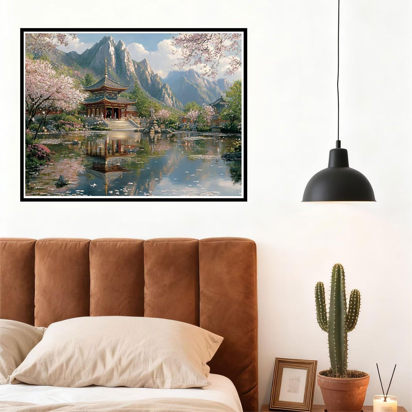 See Malen Nach Zahlen Erwachsene Landschaft Malen Nach Zahlen Kinder ab 7, DIY Set Erwachsene Bastelsachen Kreativ Set für Kinder Geschenke für Männer, Weihnachten Halloween Deko 60x80cm H - 758