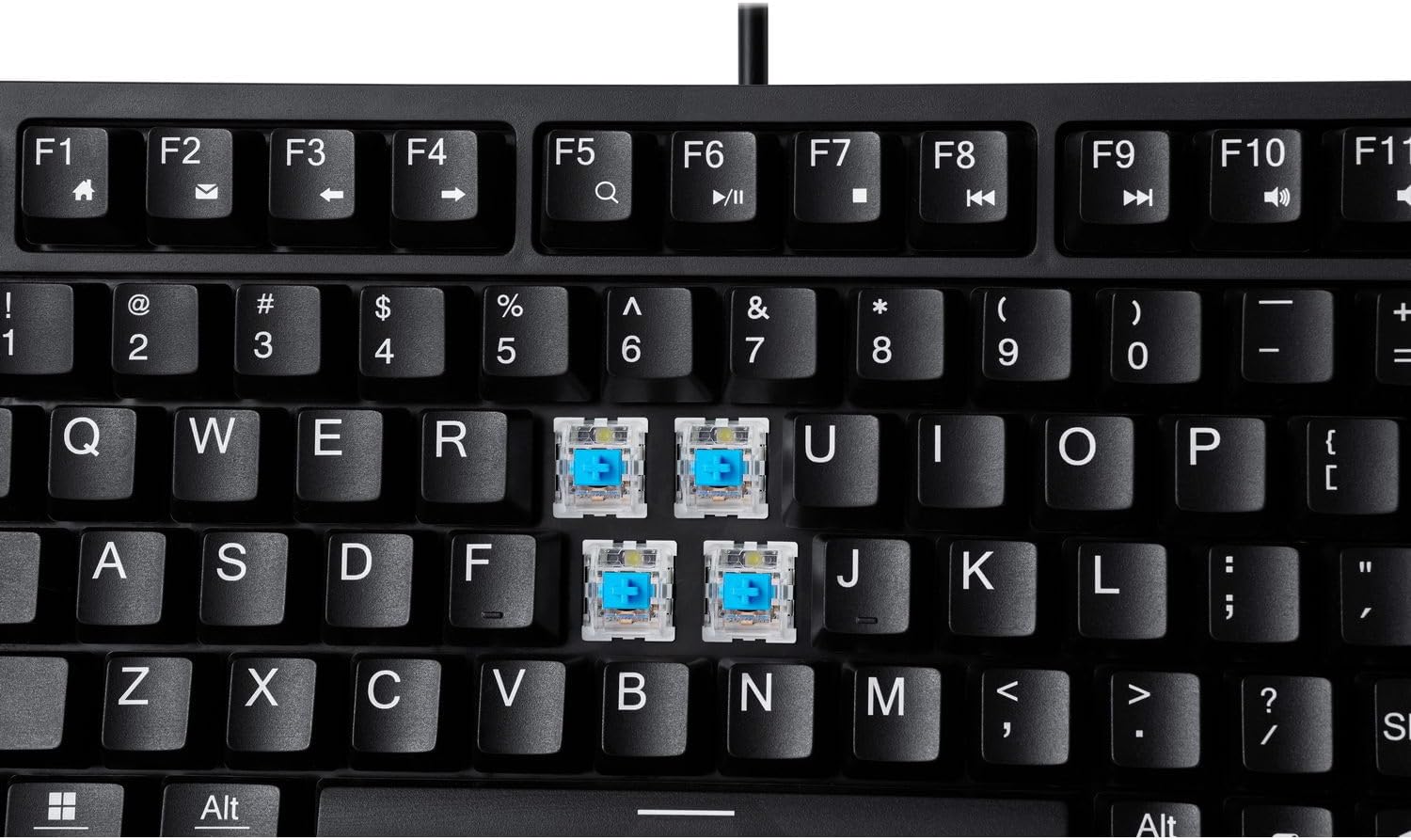 Adesso AKB-610UB Multi-OS Mechanical Compact Keyboard with Copilot Ai Hotkey, Blue Switch, Clicky and Tactile