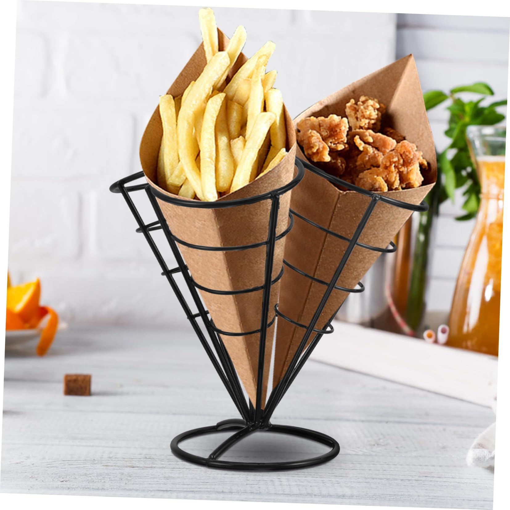 MAGICLULU Robusto Porta Snack in Acciaio Inossidabile Porta Patatine Fritte per Feste E Riunioni