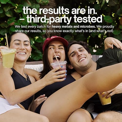 Miniatura 2 de plenti Proteína orgánica a base de plantas en polvo vainilla - 0.71 oz de proteína de guisante + probióticos, enzimas digestivas y Omega 3-6, apto