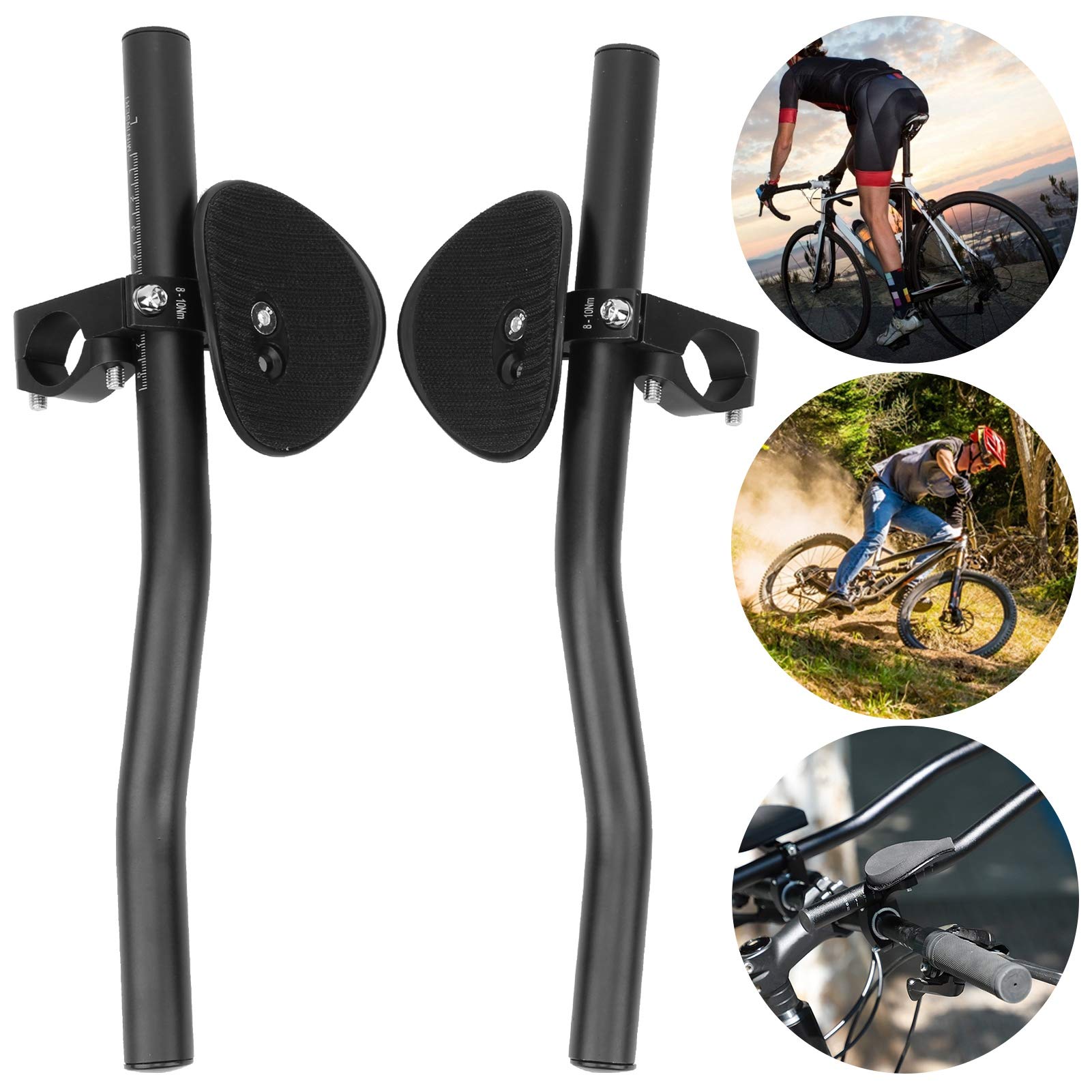 Repose-bras Guidon Vélo - Barre Aérodynamique Confort - Alliage Aluminium, Réglable