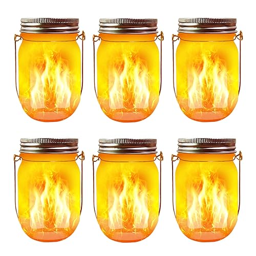 Solar Flicker Torch Lights, 6 Pack Waterproof Dancing Flicker Lanterns