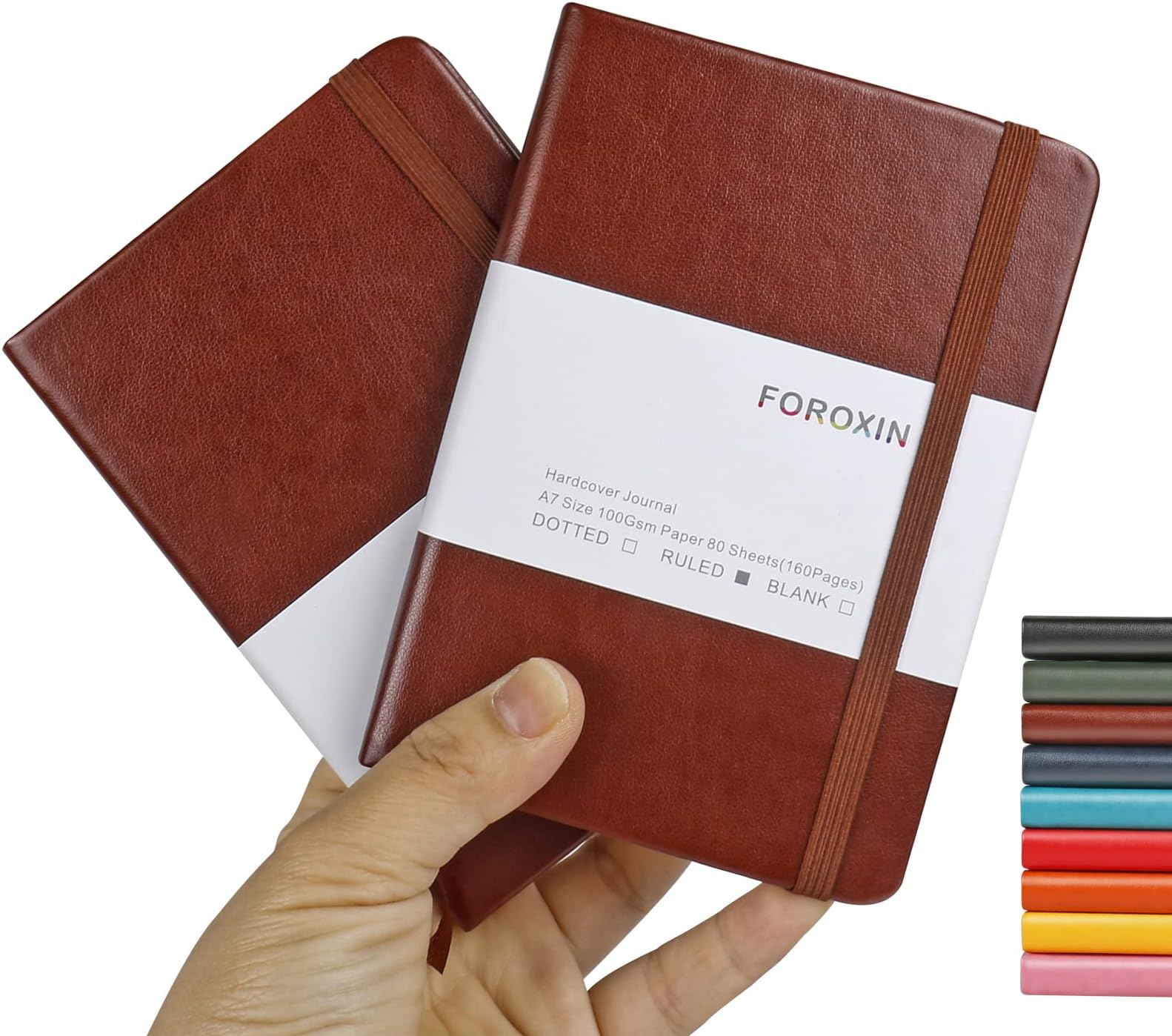 Amazon.com : foroxin Lined Pocket Journal Notebook, 2 Pack, (Brown ...