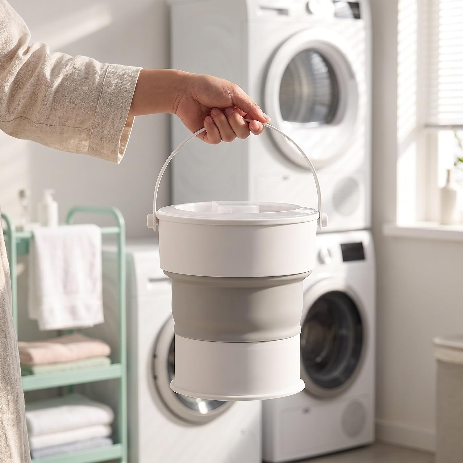 INOOMP Mini Washer Machine for Socks, Portable Travel Panties Washer