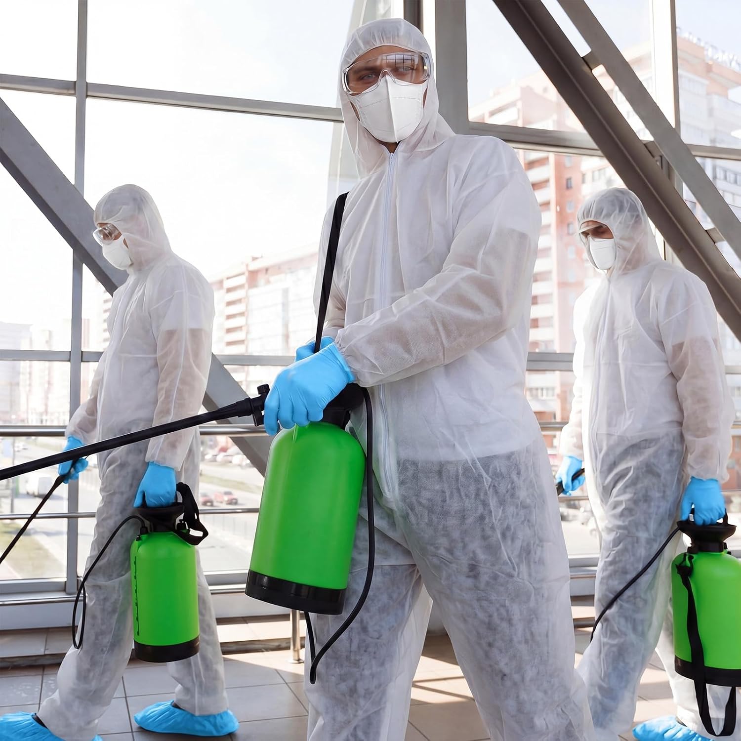 Unittype 15 Set Hazmat Suits Disposable Protective Coveralls Heavy Duty Full Body Painters Suit Breathable Waterproof