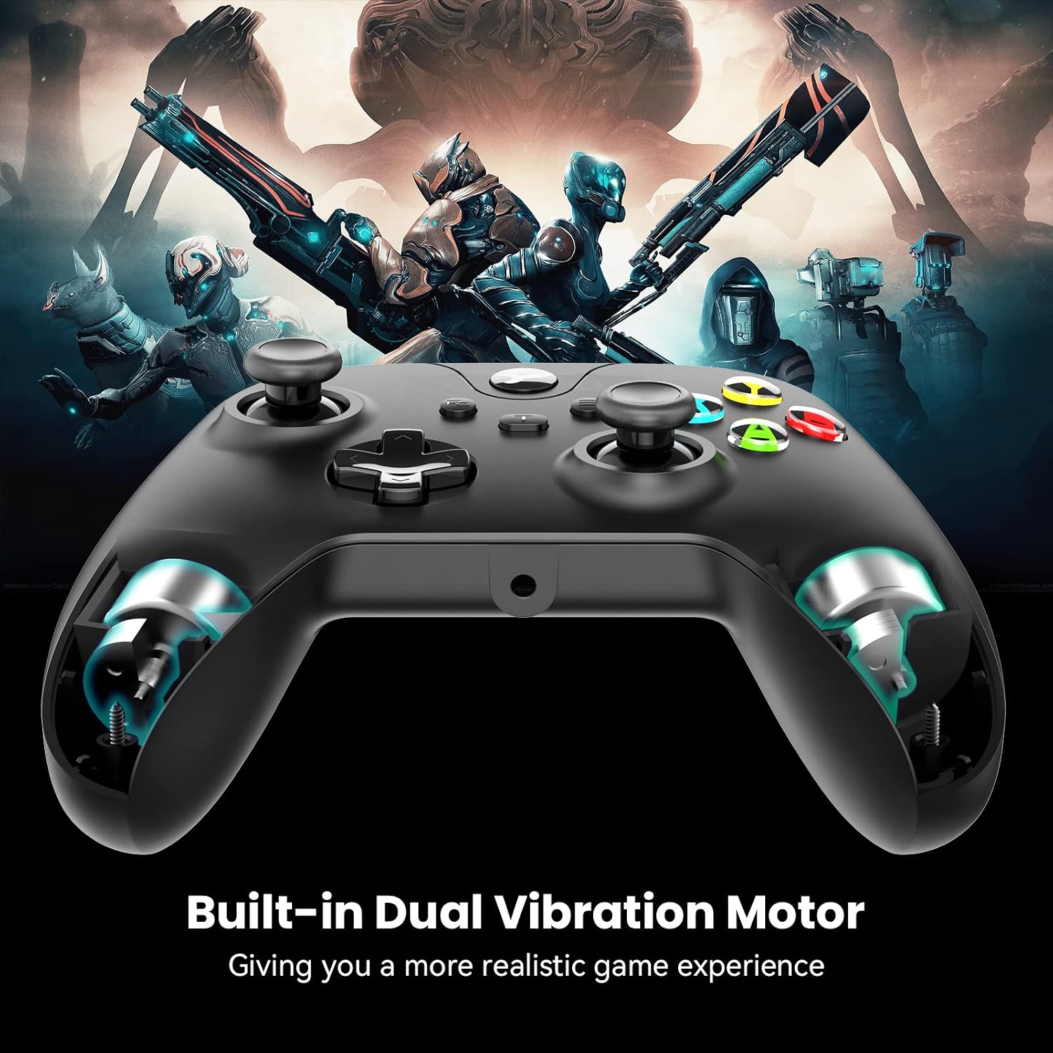 YCCSKY Wired Controller for Xbox One/Xbox Series X|S, PC Game Controller Compatible with Windows 11/10, Gamepad with Audio Jack and Dual-Vibration Turbo (Matte Black)