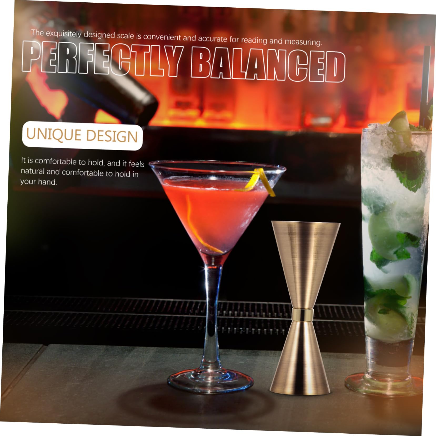 MAGICLULU 3pièces Jigger à Cocktail Acier Inoxydable Doseur De Outil De Mesure Élégant pour Bar Et Maison Pratique Et Décoratif