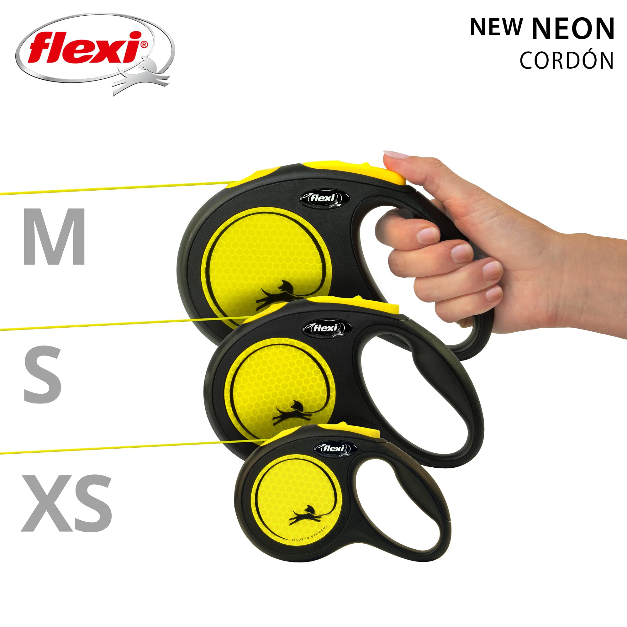 New Neon M Cordón 5 m , negro/ neon