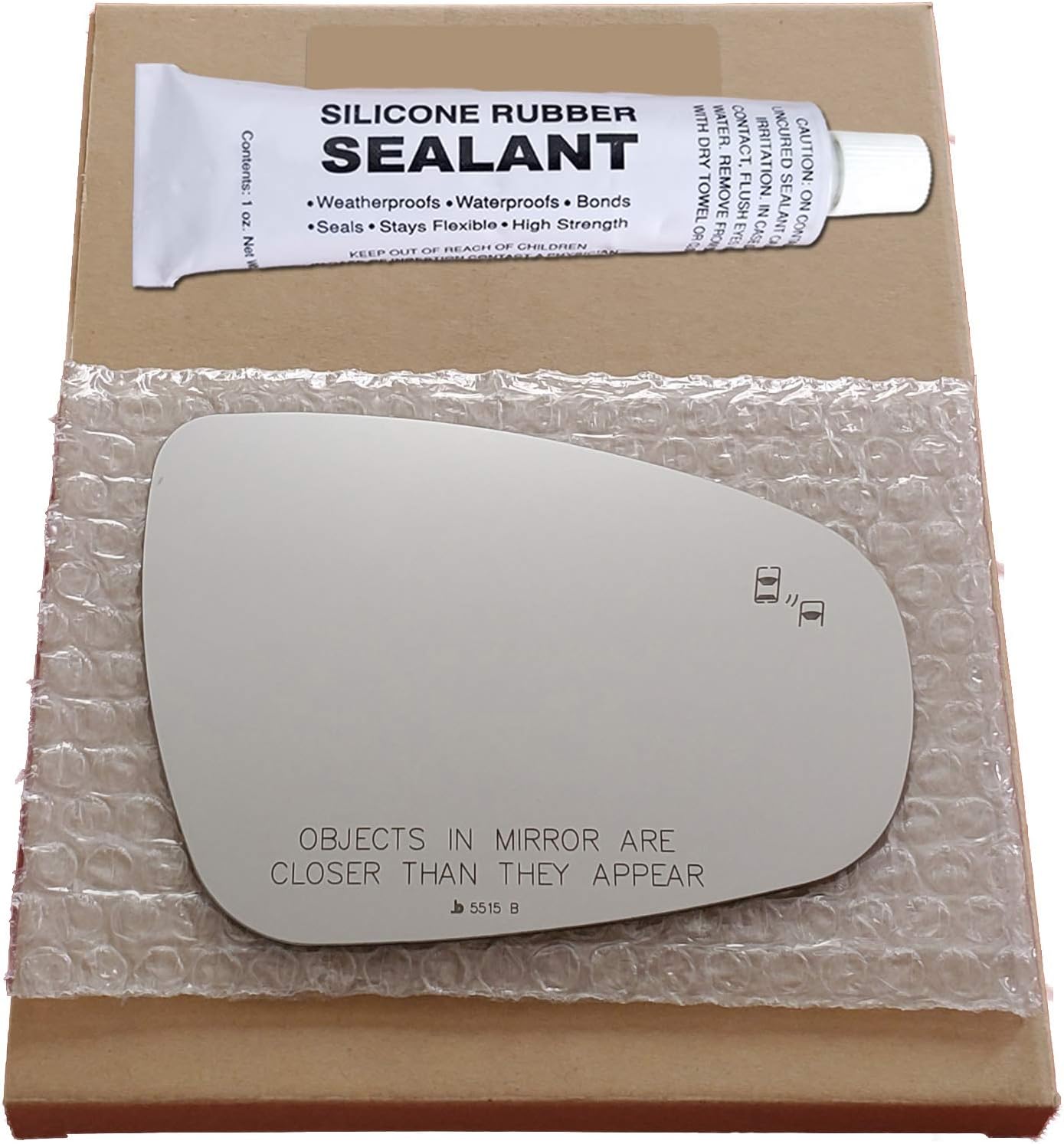 Passenger Side Mirror Replacement Glass with Silicone for 13-18 Lexus GS350, 14-20 IS350, 12-18 ES350, 13-20 GS350 - Blind Spot Side View Right RH