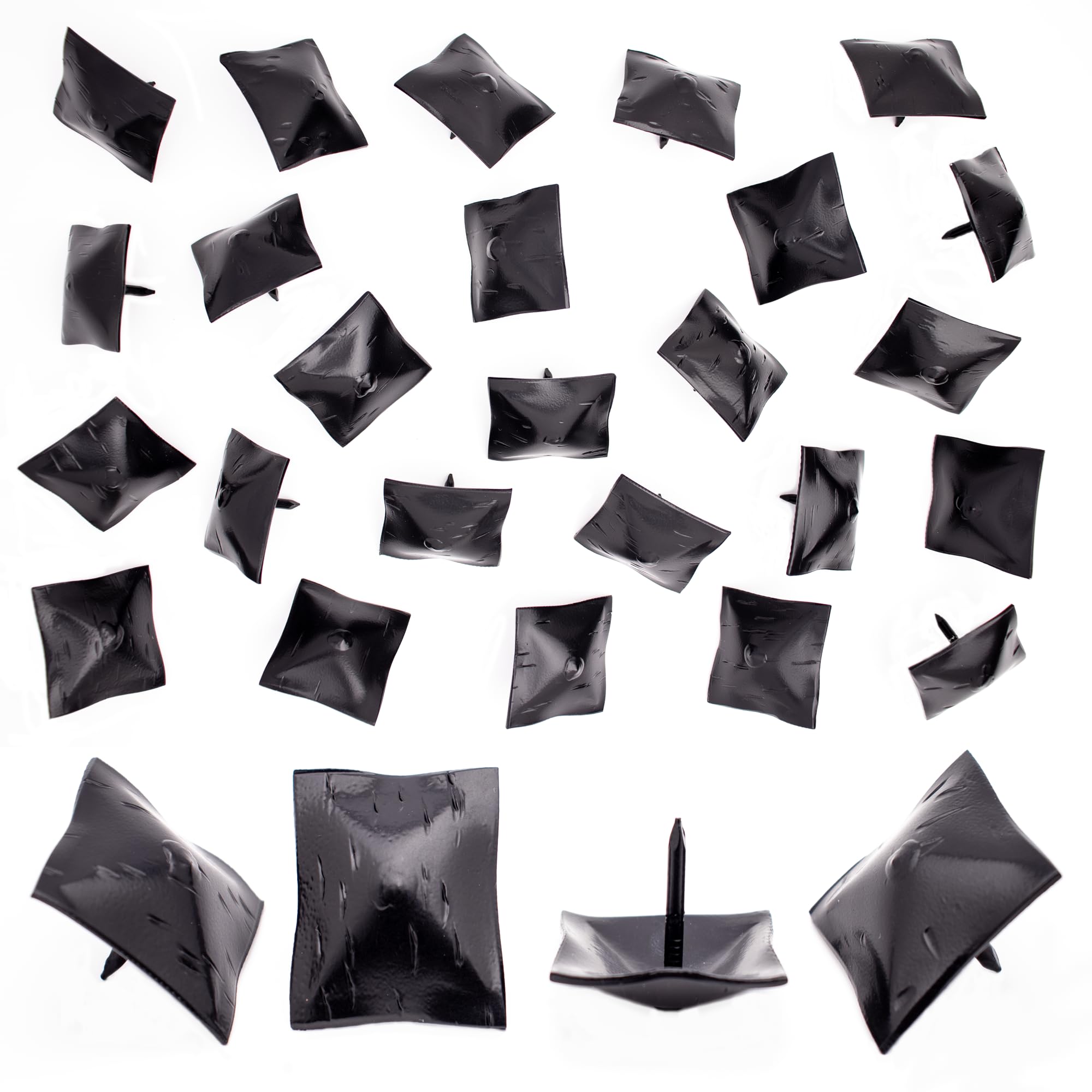 Clavos Decorative Nails Exterior/Interior Use | 1.50" Pyramid Nail Head | Barn Door Series by Borderland Rustic Hardware | Black | Pack of 25