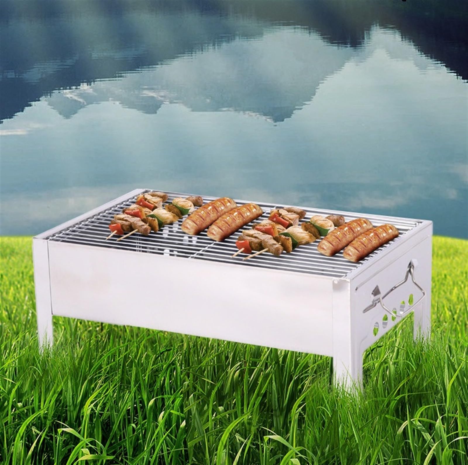 Grill na Węgiel Grill Na Świeżym Powietrzu Przenośny Grill Węglowy Do Gotowania Na Kempingu Grill do Ogrodu