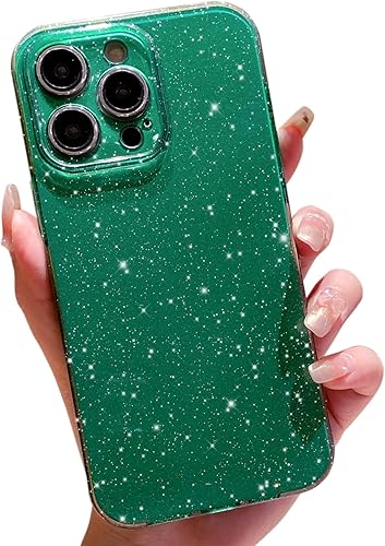 OWLSTAR Funda compatible con iPhone 14 Pro Max de 6.7 pulgadas, bonita funda delgada con purpurina, a prueba de golpes, suave, para mujeres y niñas
