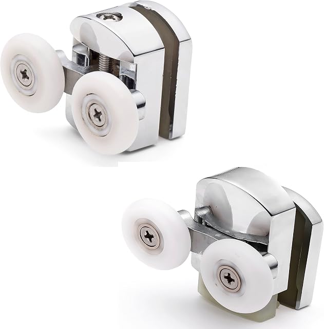 Set of 4 Double Shower Door Rollers/Runners/Guides/Wheels Diameter 23mm L105