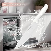 Vista 9 de Astercook Knife Set for Kitchen 15 Piece with Block and Sharpener Kitchen Knives with Ceramic Coating Sharp Blade Dishwasher Safe Deba Knives with