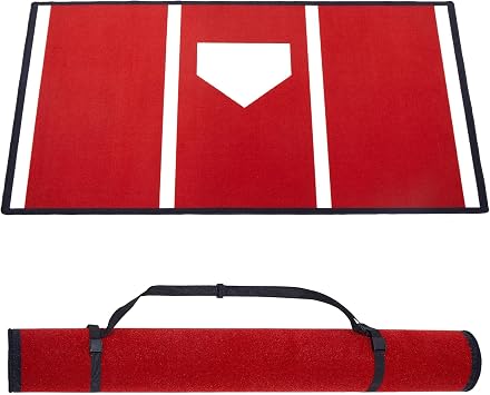 Baseball & Softball Hitting Mat, 6.5x4Ft Batting Mat for Training
