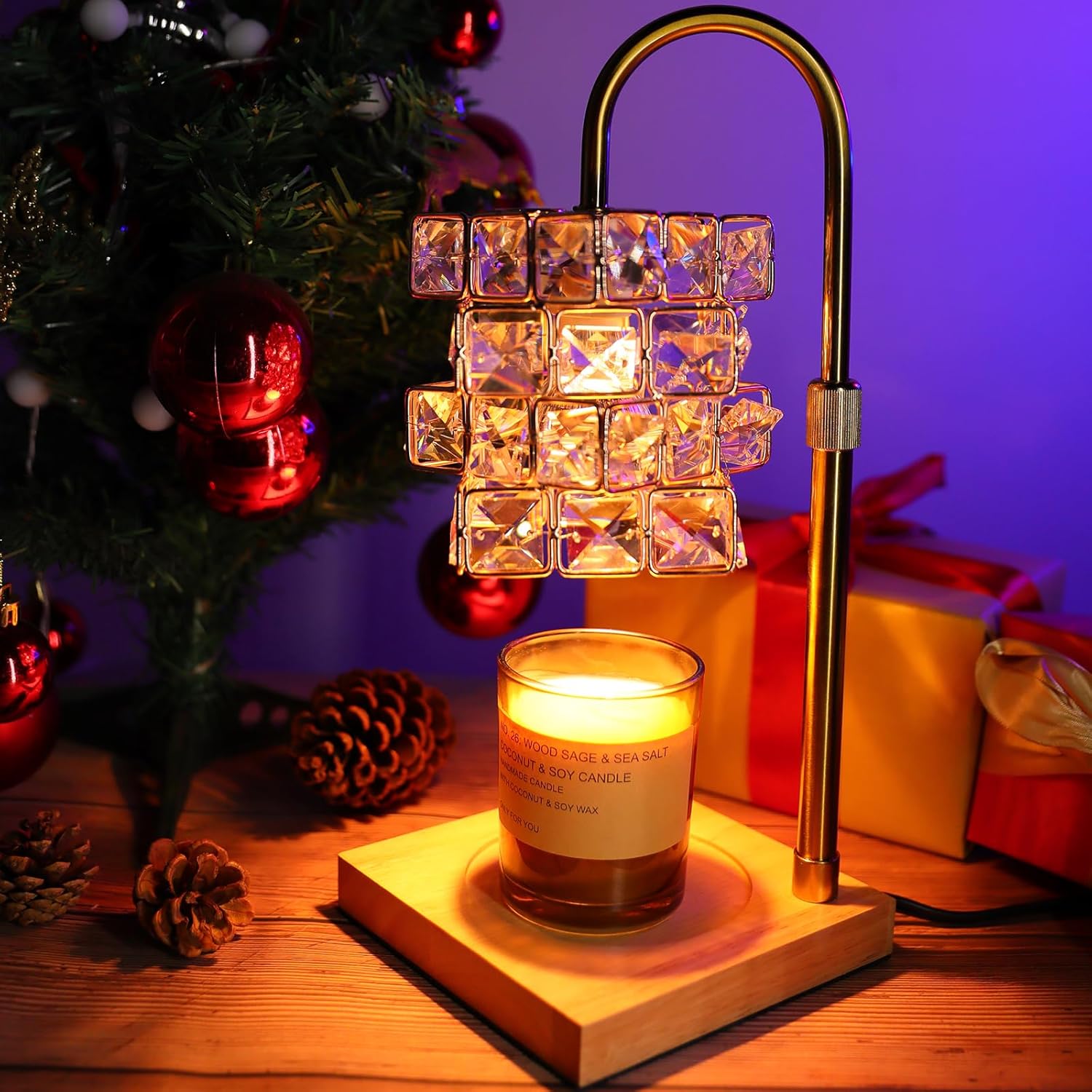 Candle Warmer Lamp with Timer, Height Adjustable Electric Candle Lamp Warmer Candle Light for Scented Candles, Candle Jars, Cube Crystal Candle Lamp Wax Melt Warmer for Home Decor-2 Bulbs Candle Warmer Lamp with Timer, Height Adjustable Electric Candle Lamp Warmer Candle Light for Scented Candles, Candle Jars, Cube Crystal Candle Lamp Wax Melt Warmer for Home Decor-2 Bulbs